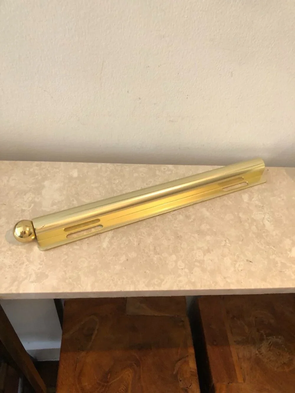 Clothes Valet Garment Pull-out Rod in Polished Brass for Closet hanging